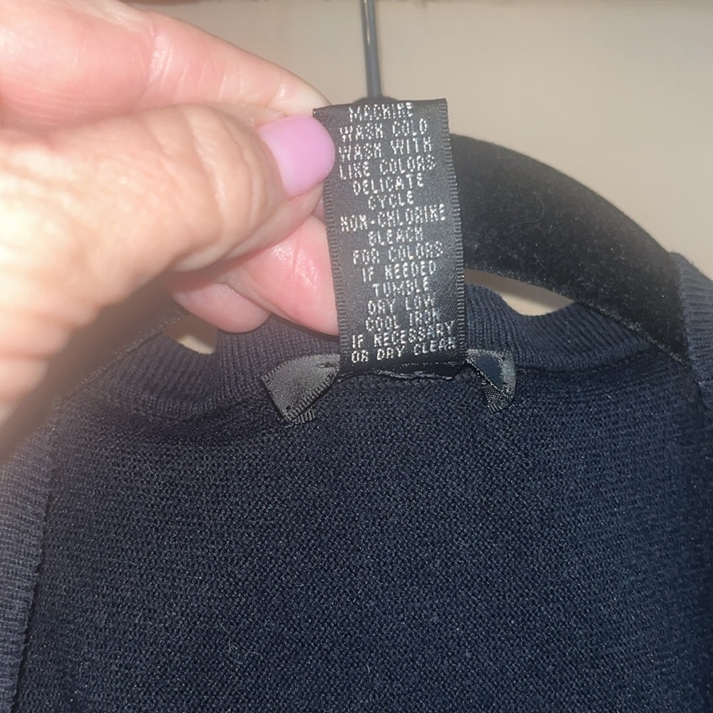 Only Mine open shorty oversized black cotton blend cardigan size large - Picture 6 of 8